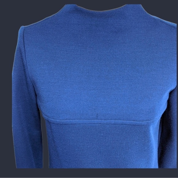 VINTAGE Jonathan Logan dress szS/M 60s Mod blue 70s 60's VTG pleats dropwaist - Picture 6 of 9